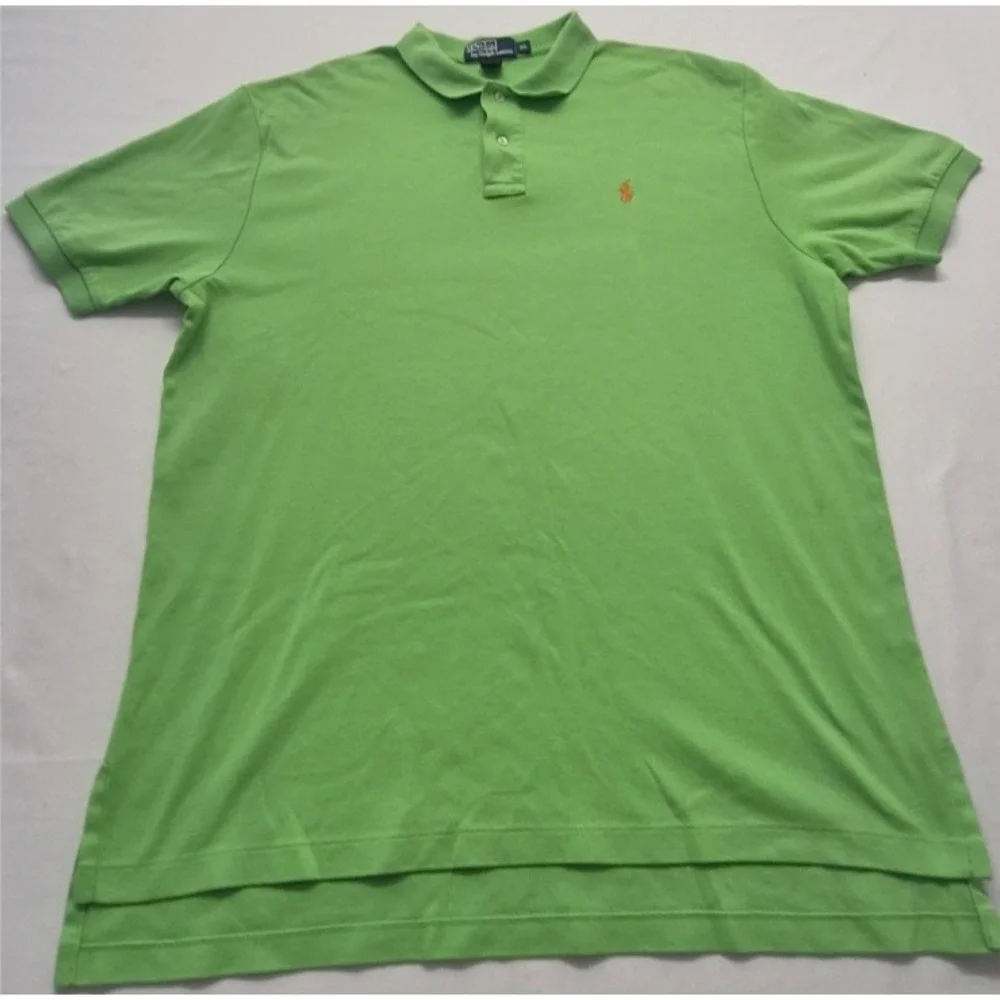 Polo Ralph Lauren Men's Lime Green Polo Shirt‎ XL Pony Logo Cotton short sleeves